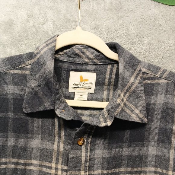FIELD & STREAM Men Flannel Shirt Winter Button-Up Pocket Casual Plaid MEDIUM - Picture 3 of 11